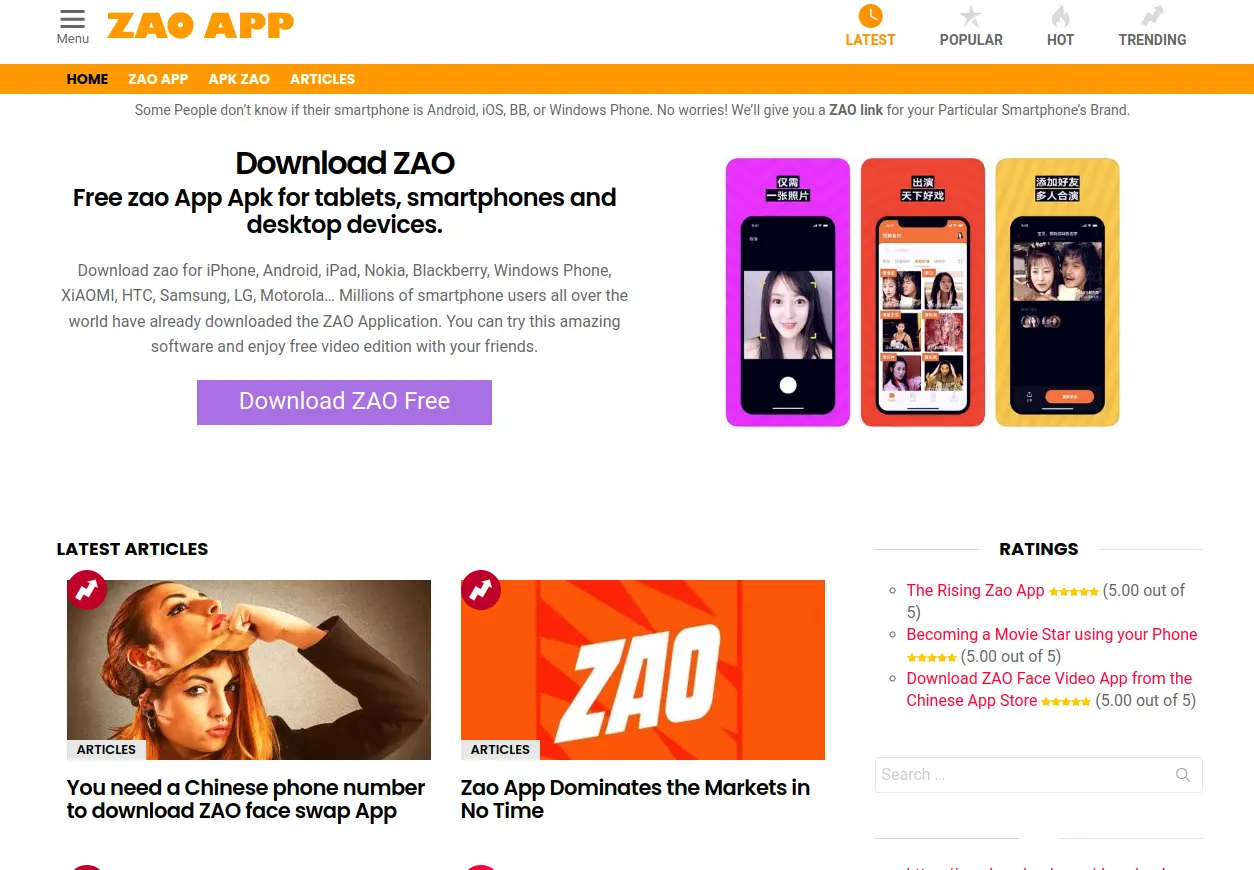 Zao deepfake app