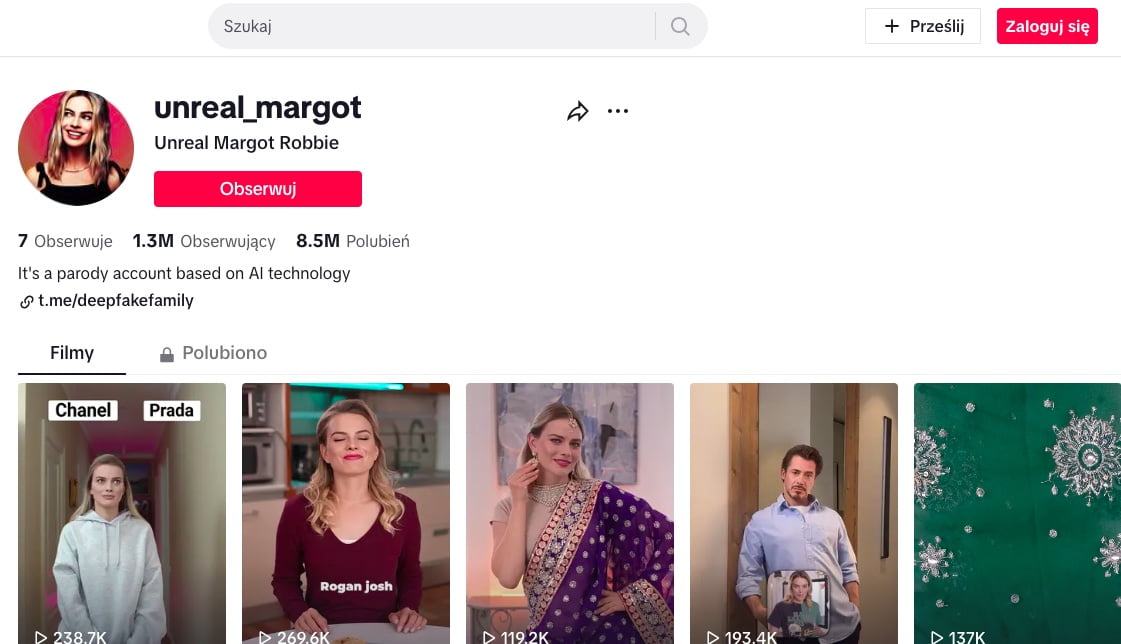 Margot Robbie Deepfake